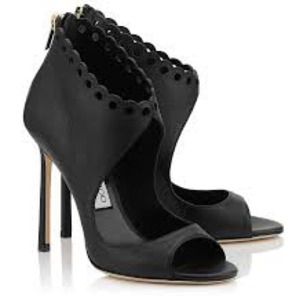 Jimmy Choo Blythe 110 Black Grainy Leather Sandals Size 41 - Picture 2 of 5